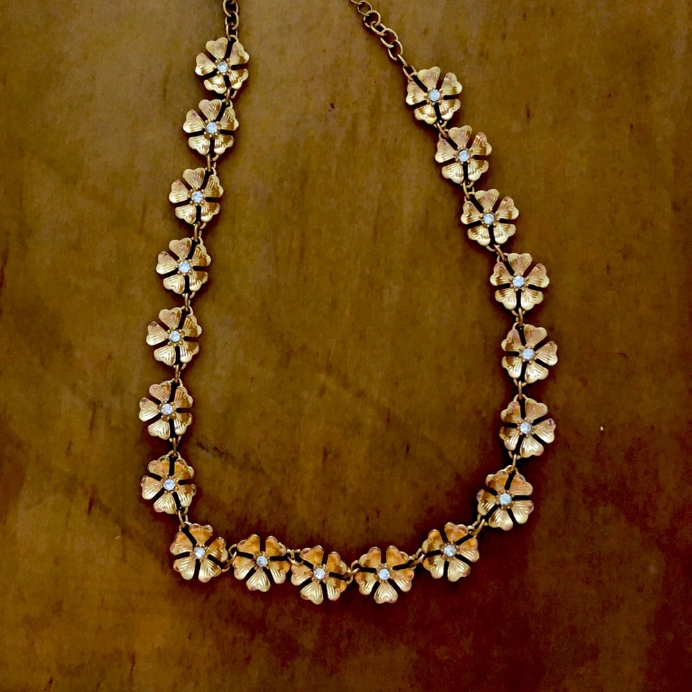 Gold Flower choker necklace